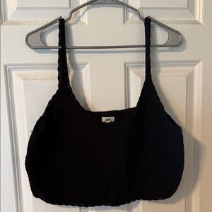 Aerie Black Knit Crop Top